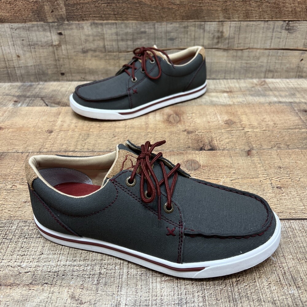 Twisted X Womens WCA0030 Gray Leather Casual Sneakers Size 6.5 M GREAT!